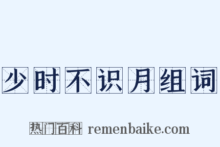 少时不识月组词是什么意思的图片